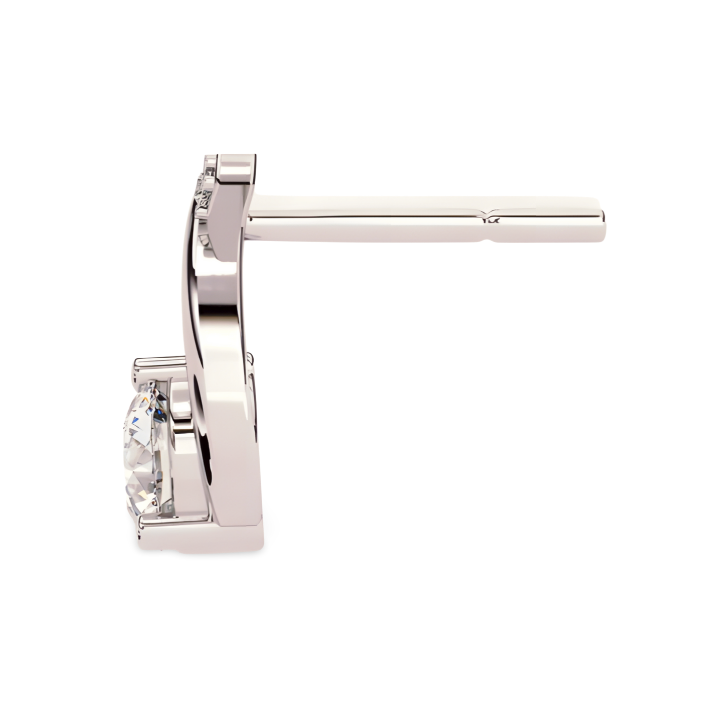 LGD Solitaire Ear Studs (1.33 cts) Round Stone DCER-40