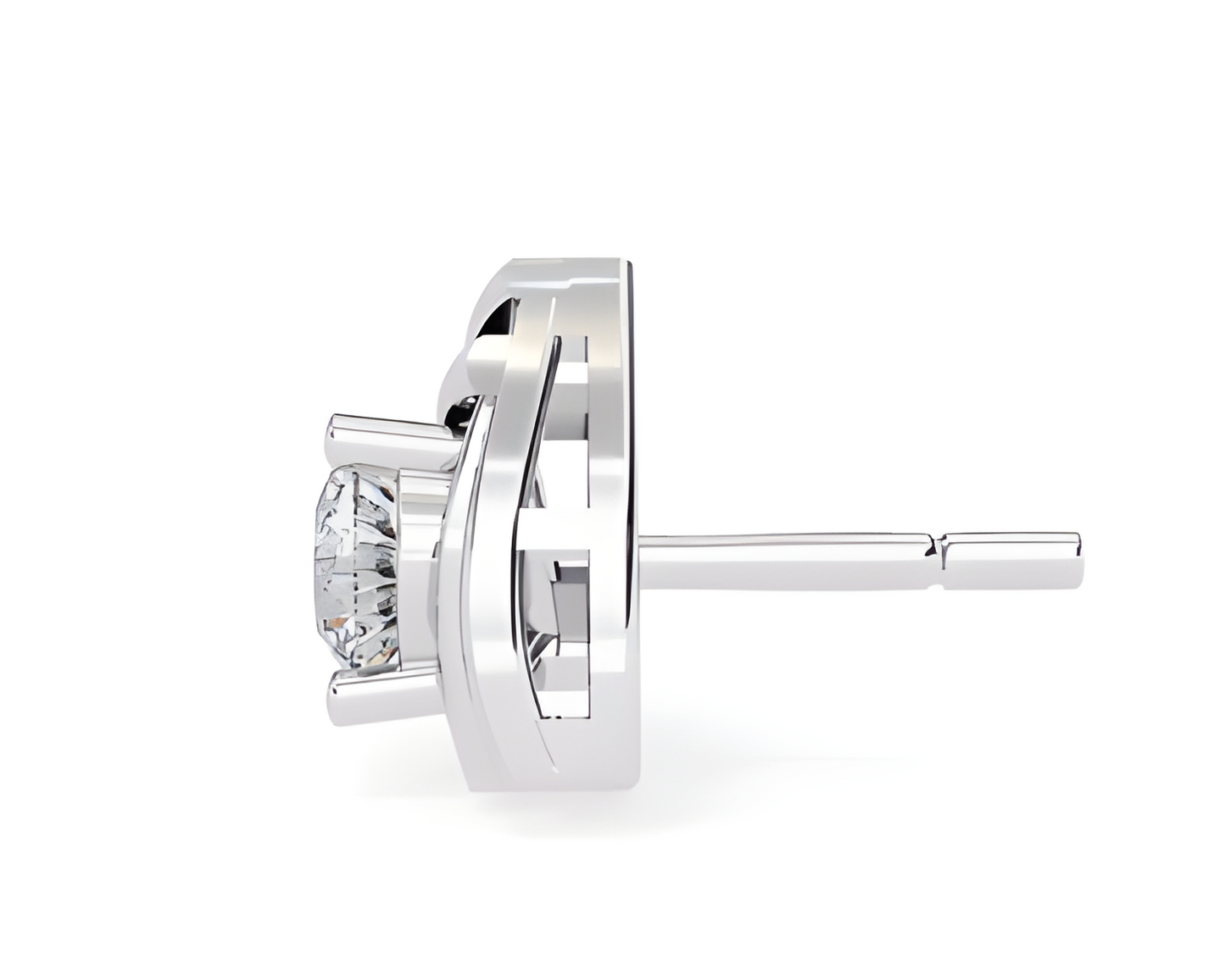 LGD Solitaire Ear Studs (0.60 cts) Round Stone DCER-41