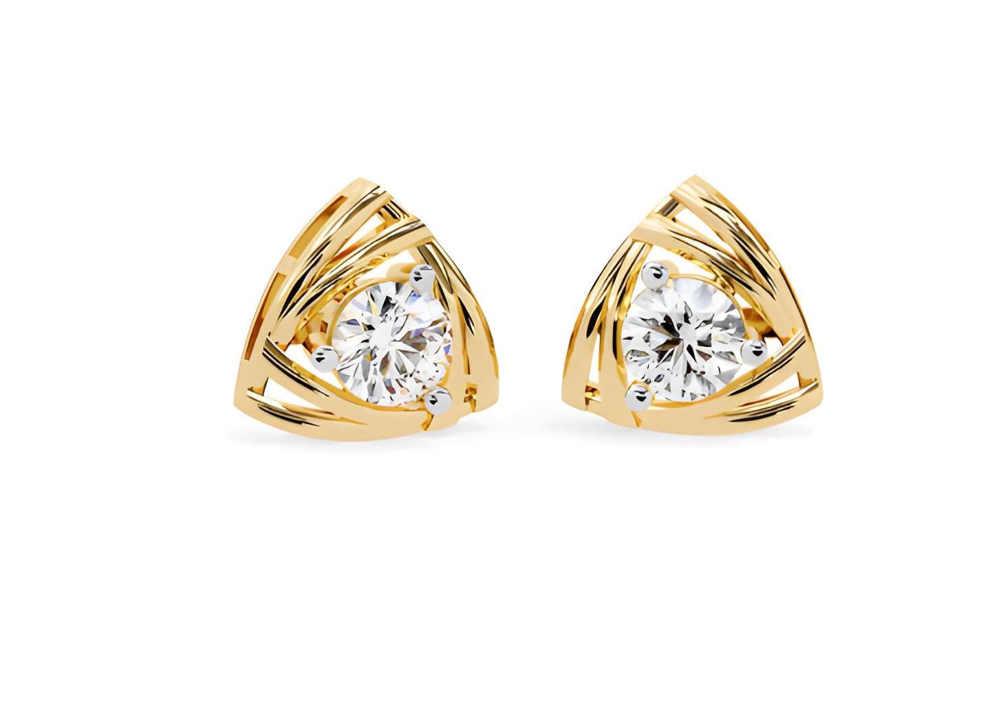 LGD Solitaire Ear Studs (0.60 cts) Round Stone DCER-41
