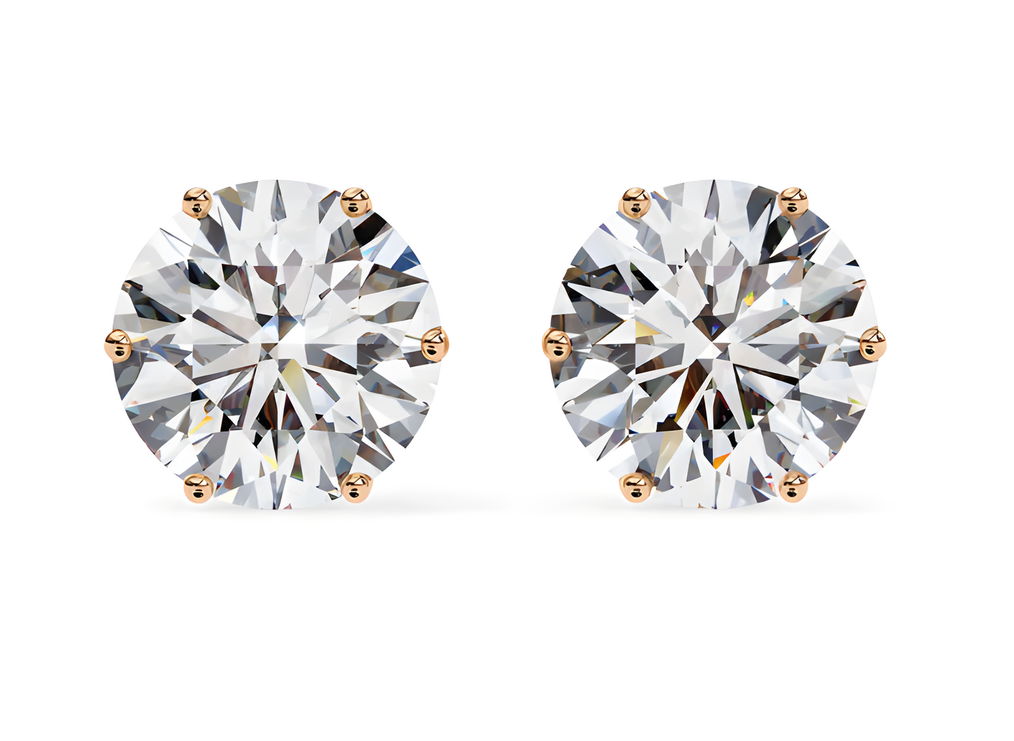 LGD Solitaire Ear Studs (2.30 cts) Round Stone DCER-14