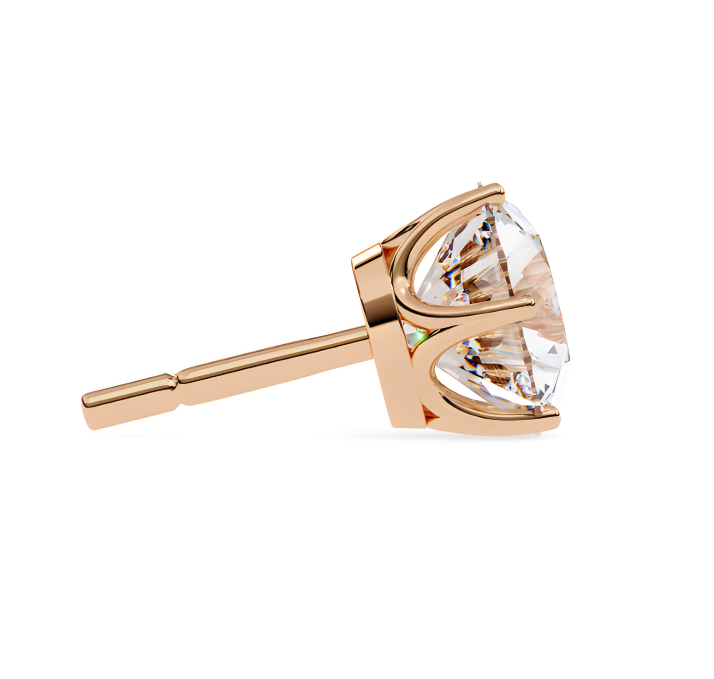 LGD Solitaire Ear Studs (2.30 cts) Round Stone DCER-14