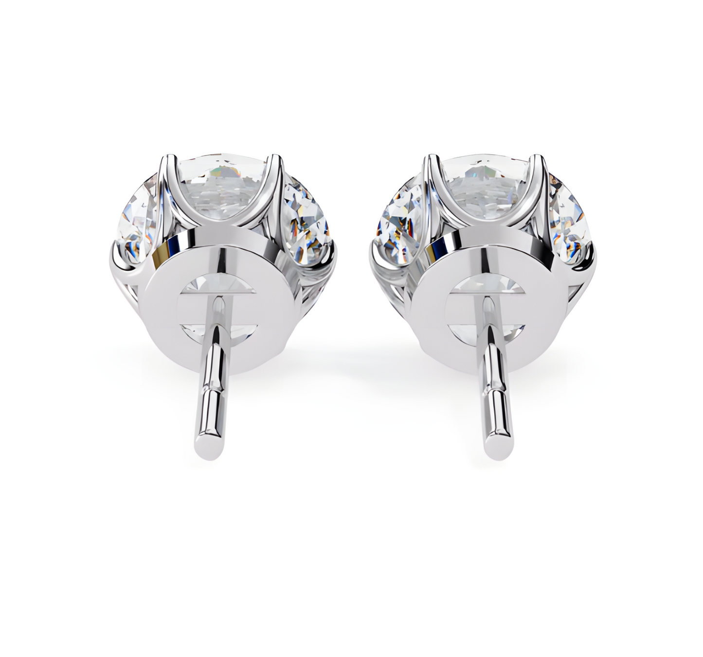 LGD Solitaire Ear Studs (2.30 cts) Round Stone DCER-14