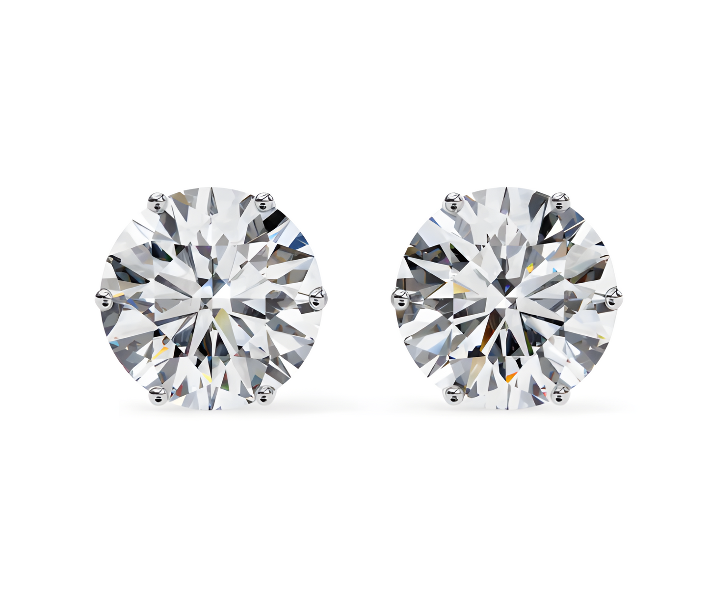 LGD Solitaire Ear Studs (2.30 cts) Round Stone DCER-14