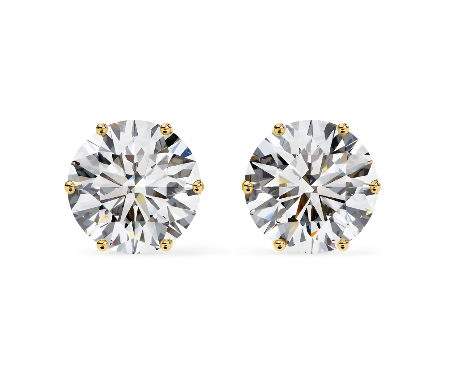 LGD Solitaire Ear Studs (2.30 cts) Round Stone DCER-14
