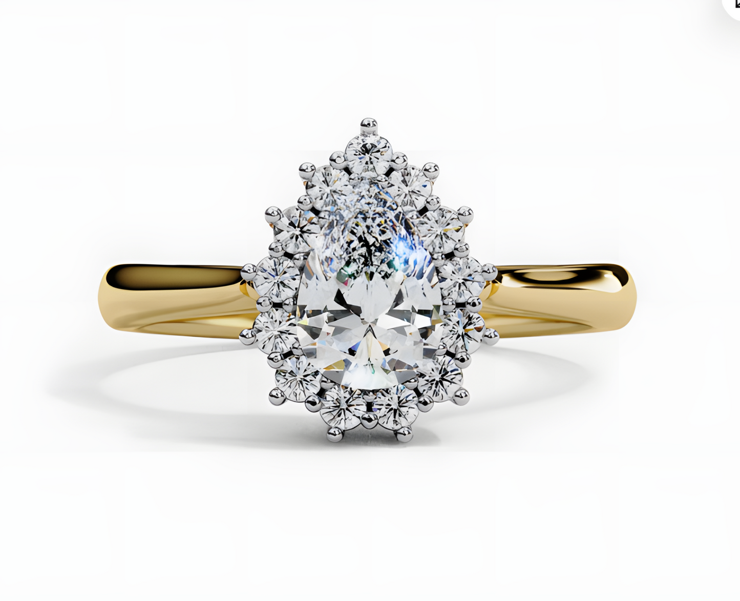 LGD Pear Diamond Solitaire (1.51 Ct) 14k Gold