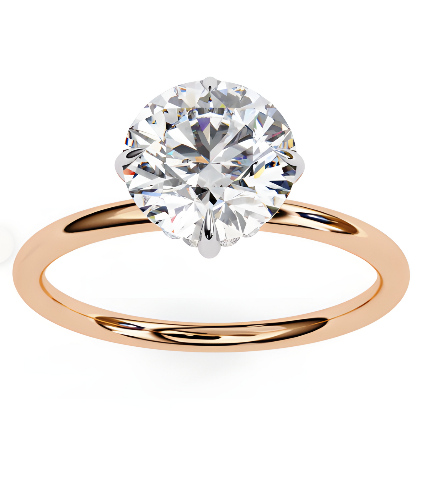 LGD Round Solitaire Rings (1.90 Ct) 14k Gold