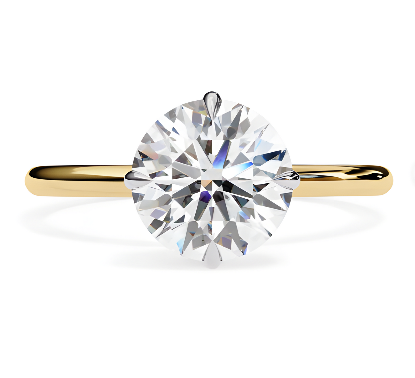 LGD Round Solitaire Rings (1.90 Ct) 14k Gold