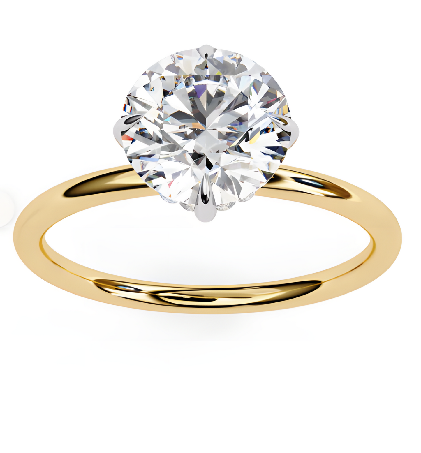 LGD Round Solitaire Rings (1.90 Ct) 14k Gold