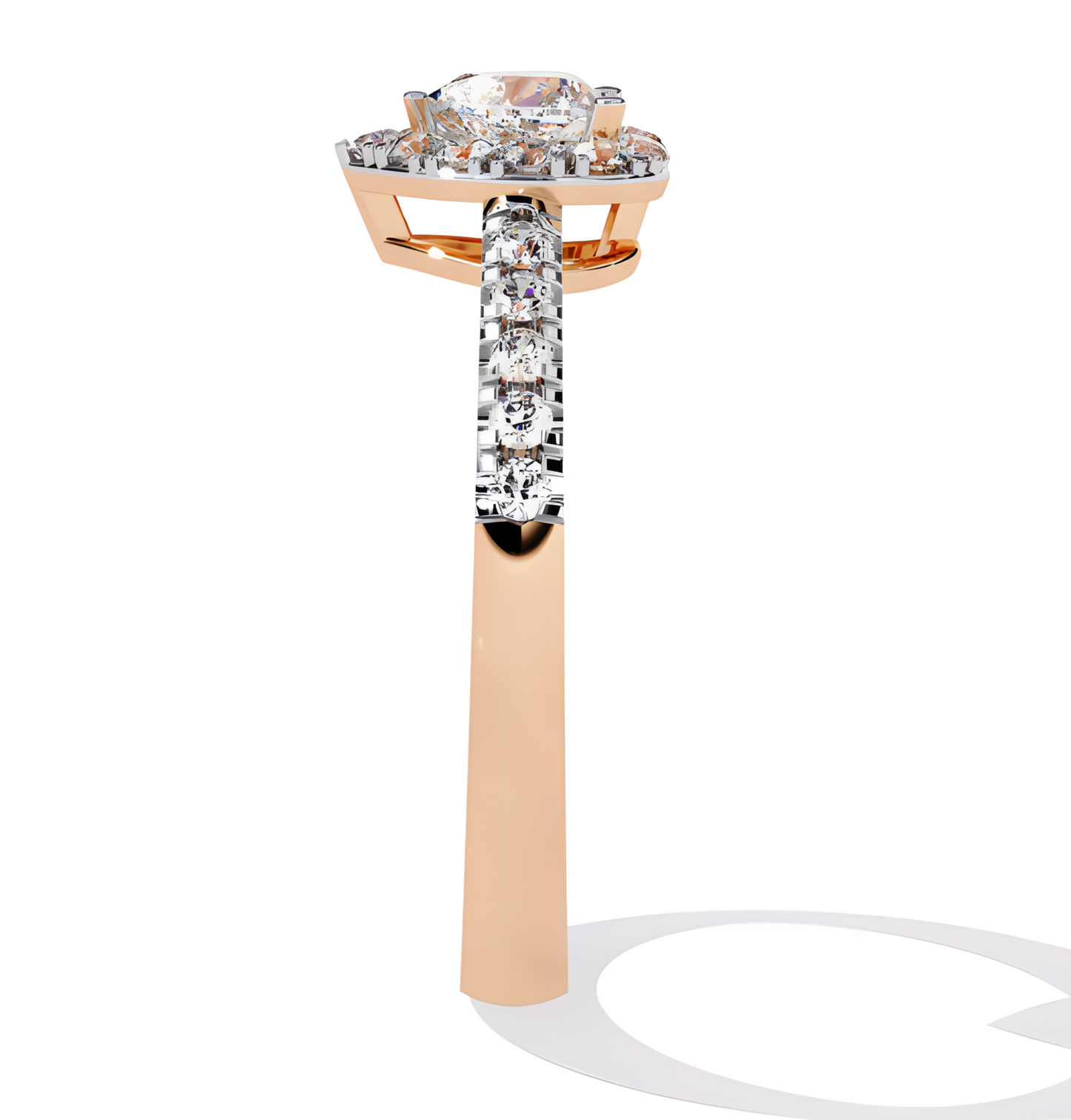 LGD HEART Solitaire (0.87 cts) In 14K Gold DCR-29