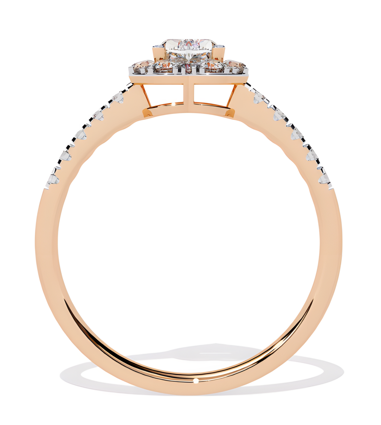 LGD HEART Solitaire (0.87 cts) In 14K Gold DCR-29