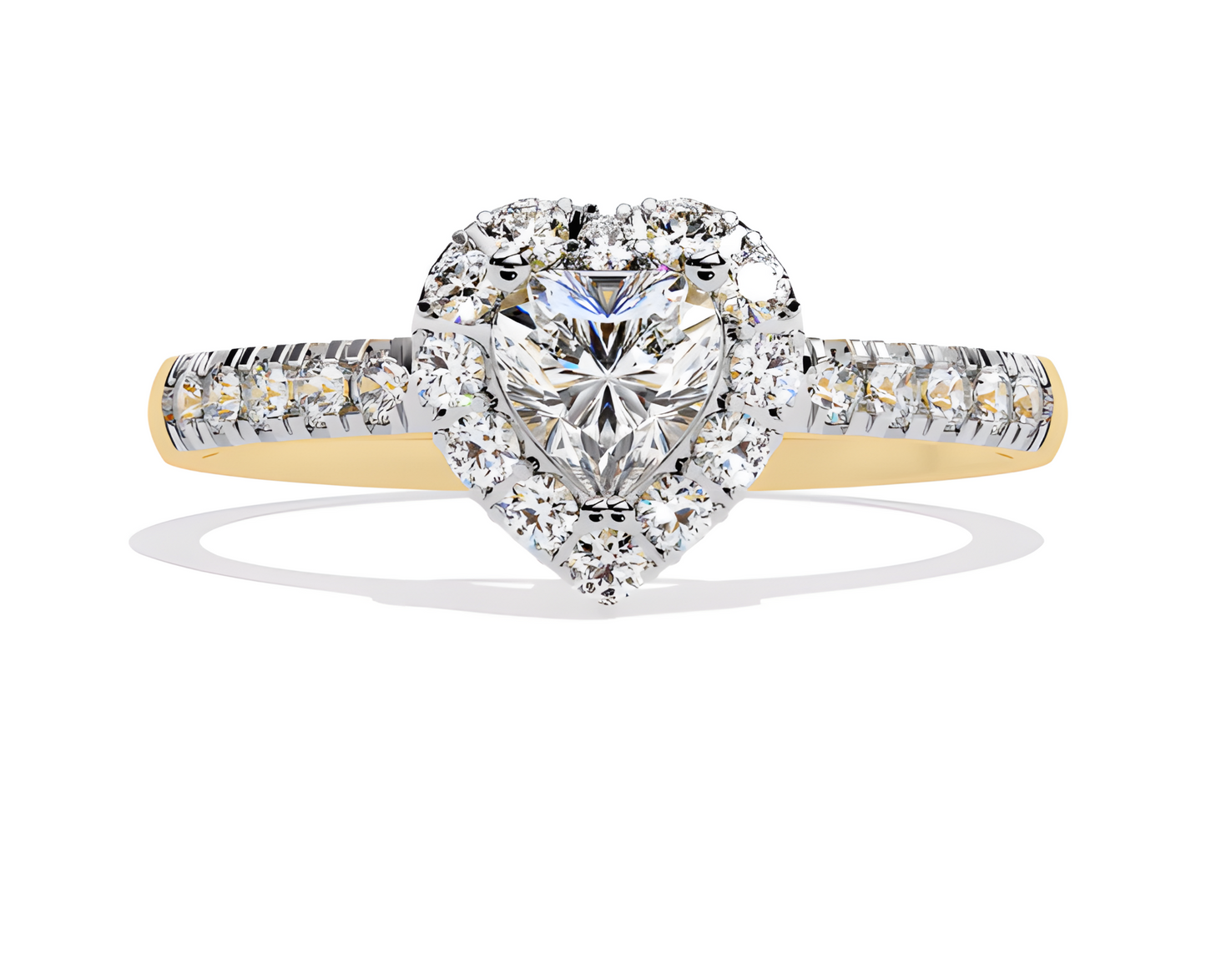 LGD HEART Solitaire (0.87 cts) In 14K Gold DCR-29