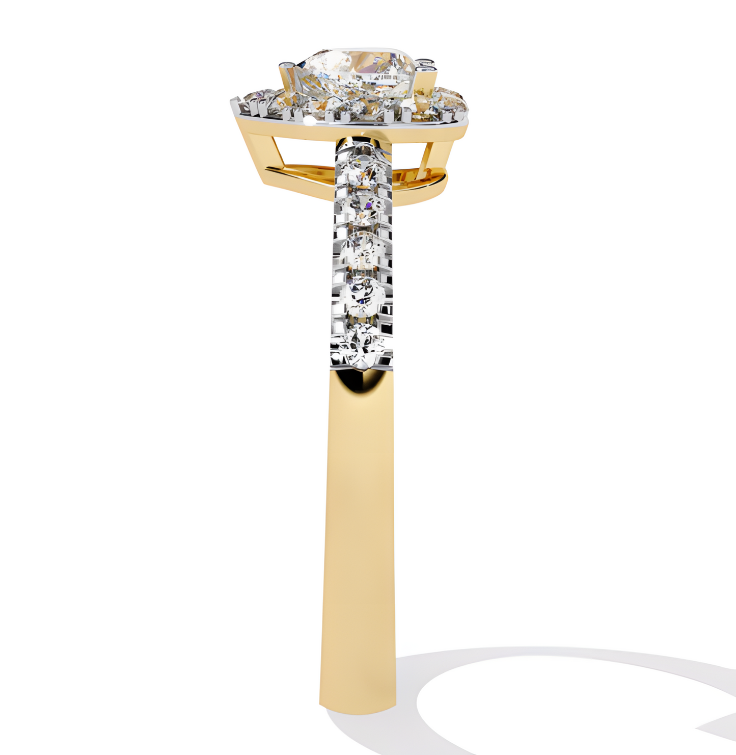 LGD HEART Solitaire (0.87 cts) In 14K Gold DCR-29