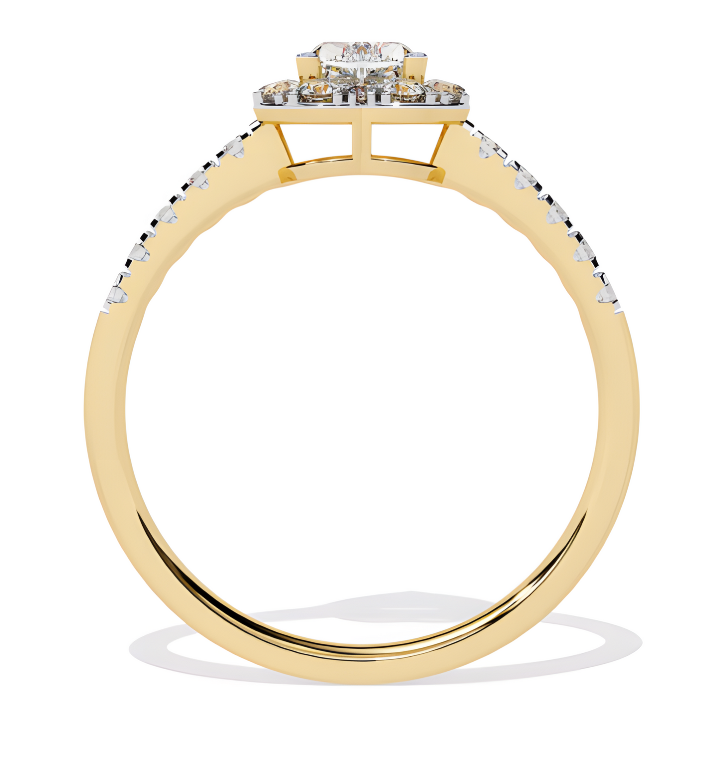 LGD HEART Solitaire (0.87 cts) In 14K Gold DCR-29