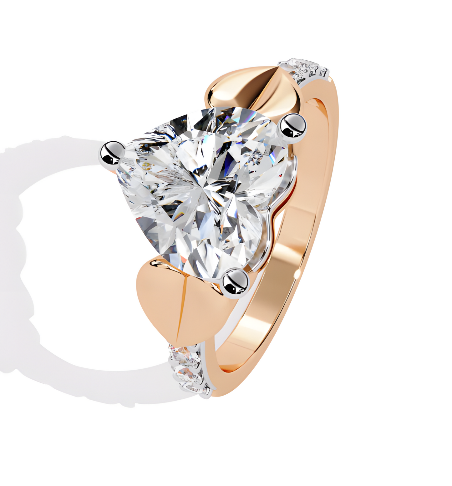 LGD Heart Solitaire (2.06 cts) In 14K Gold DCR-31