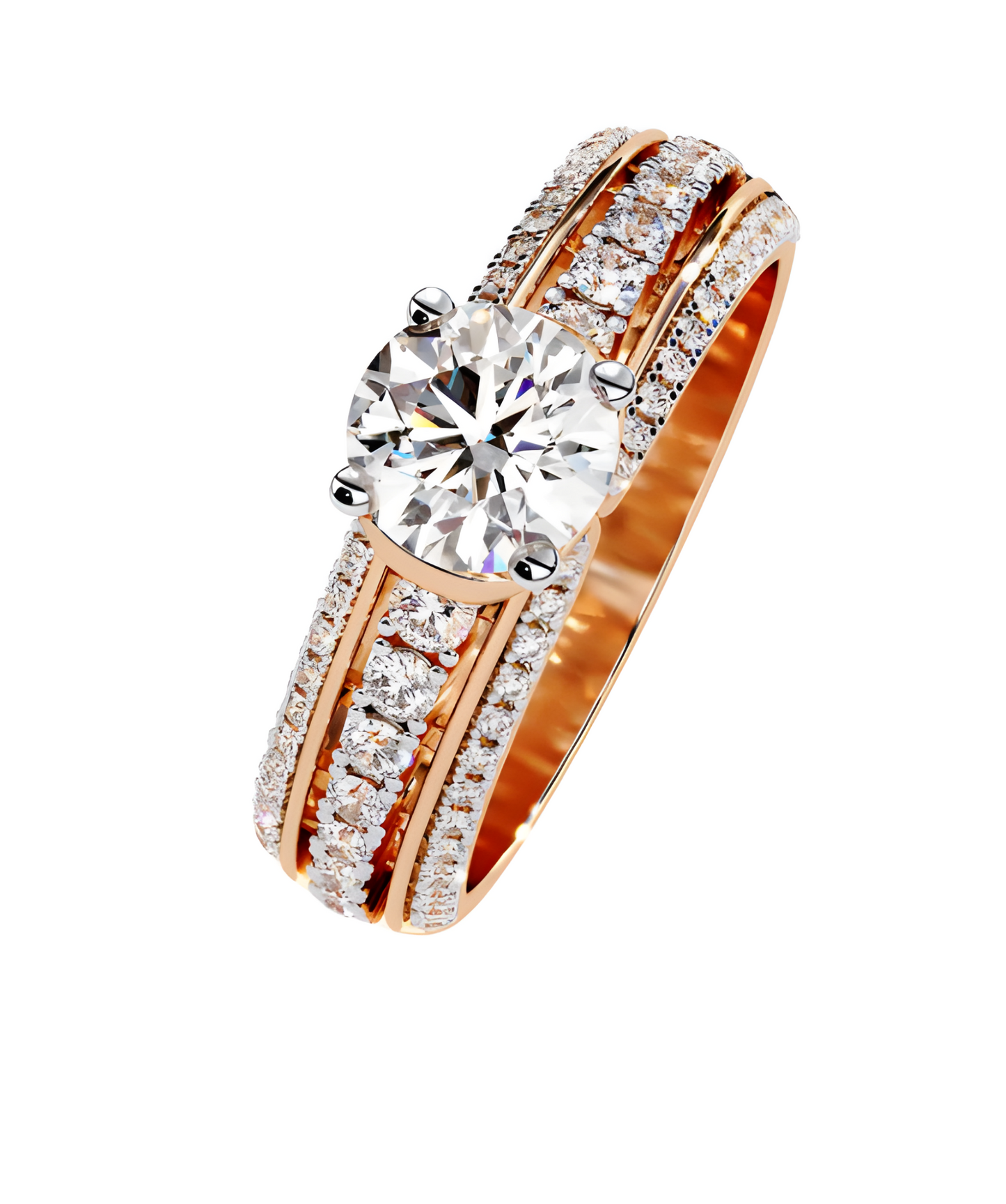 LGD Round Solitaire (1.44 cts) In 14K Gold