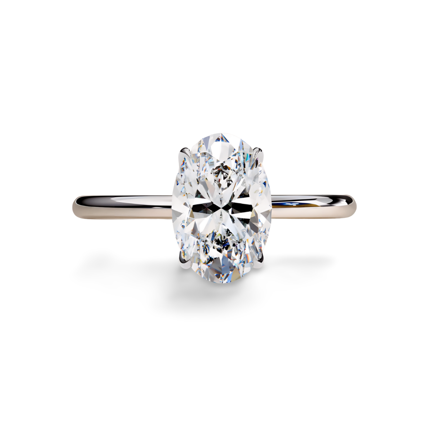 LGD Oval Solitaire (2.00 cts) In 14K Gold DCR-35