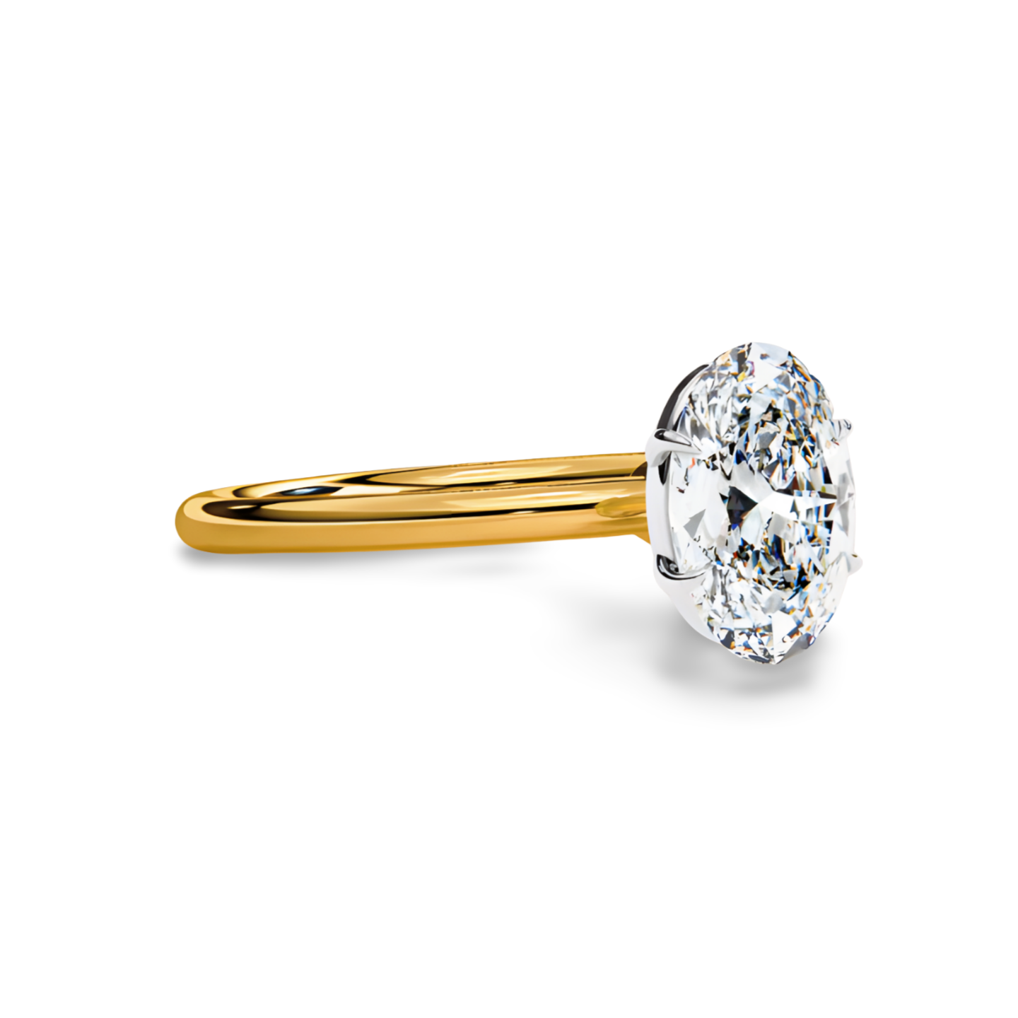 LGD Oval Solitaire (2.00 cts) In 14K Gold DCR-35