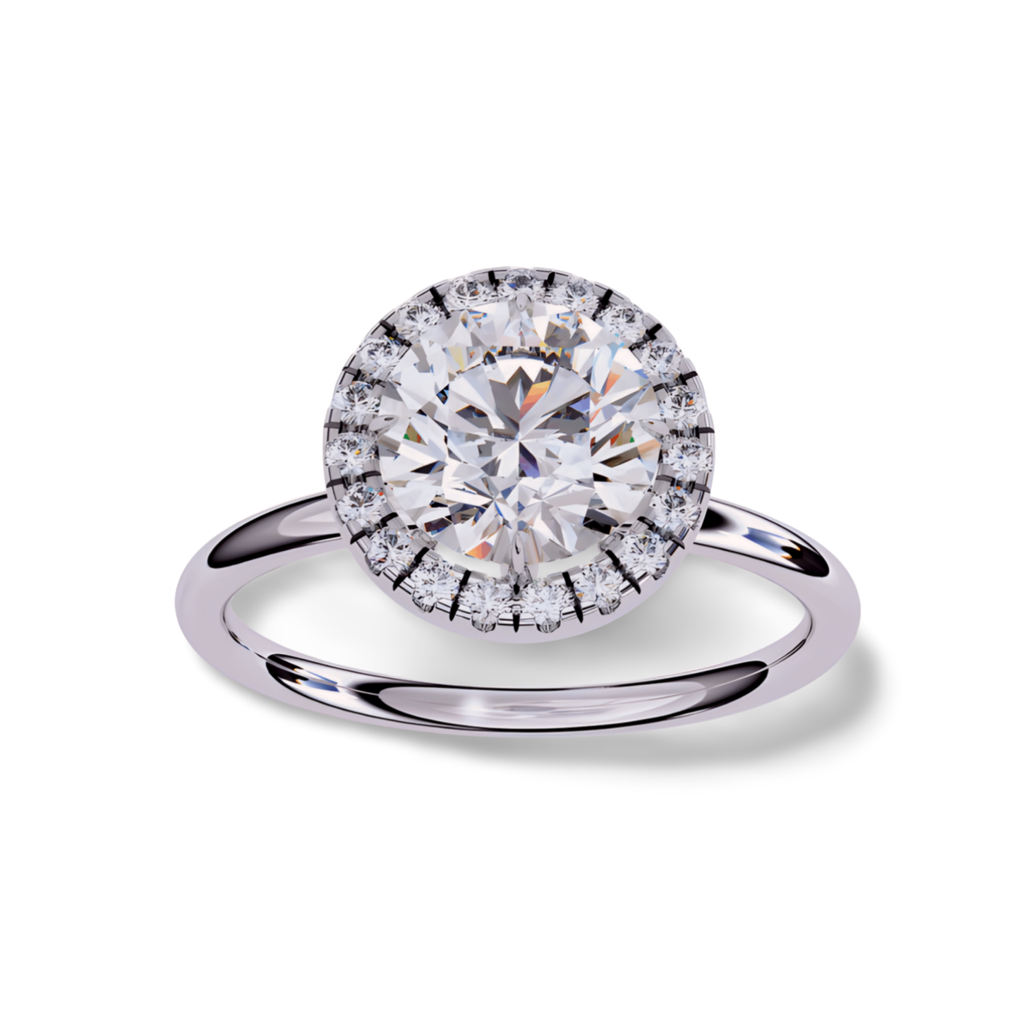 LGD ROUND Solitaire (2.10 cts) In 14K Gold DCR-37