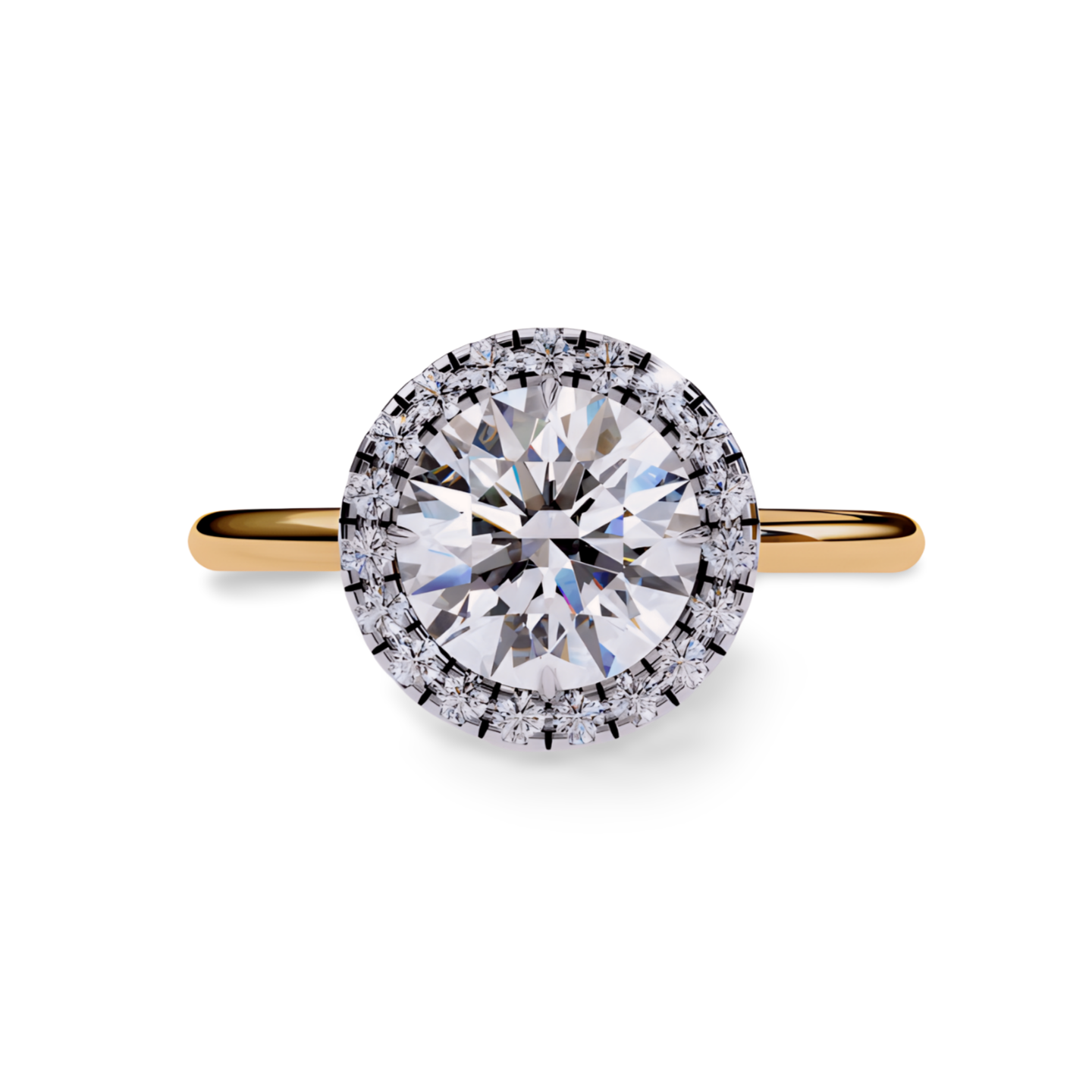 LGD ROUND Solitaire (2.10 cts) In 14K Gold DCR-37