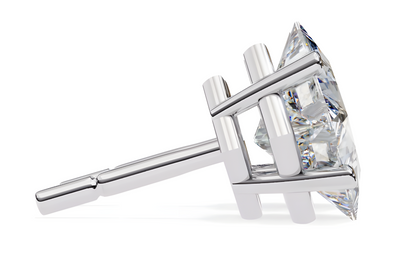 LGD Solitaire Ear Studs (2.10 cts) Princess Stone DCER-1