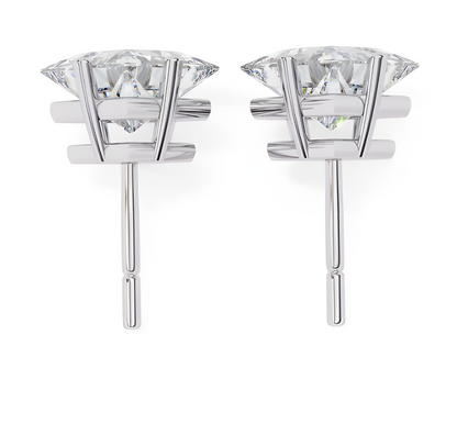 LGD Solitaire Ear Studs (2.10 cts) Princess Stone DCER-1