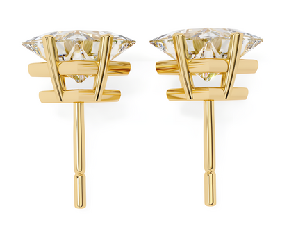 LGD Solitaire Ear Studs (2.10 cts) Princess Stone DCER-1