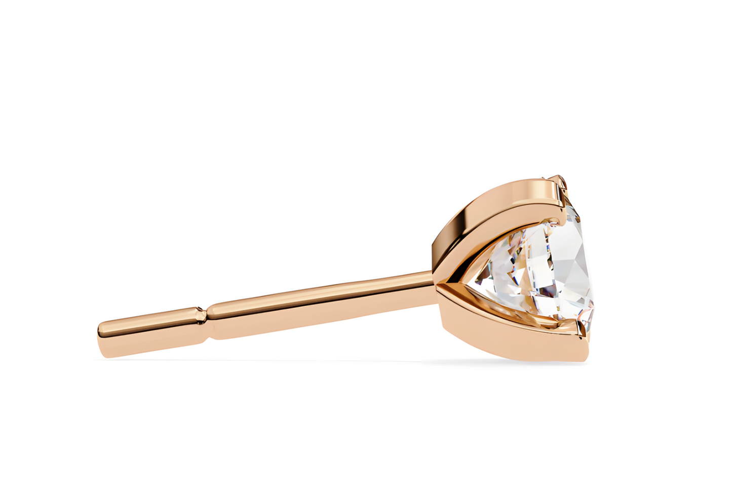 LGD Solitaire Ear Studs (2.40 cts) Round Stone DCER-3