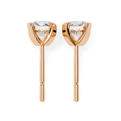 LGD Solitaire Ear Studs (2.40 cts) Round Stone DCER-3