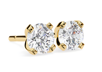 LGD Solitaire Ear Studs (2.40 cts) Round Stone DCER-3
