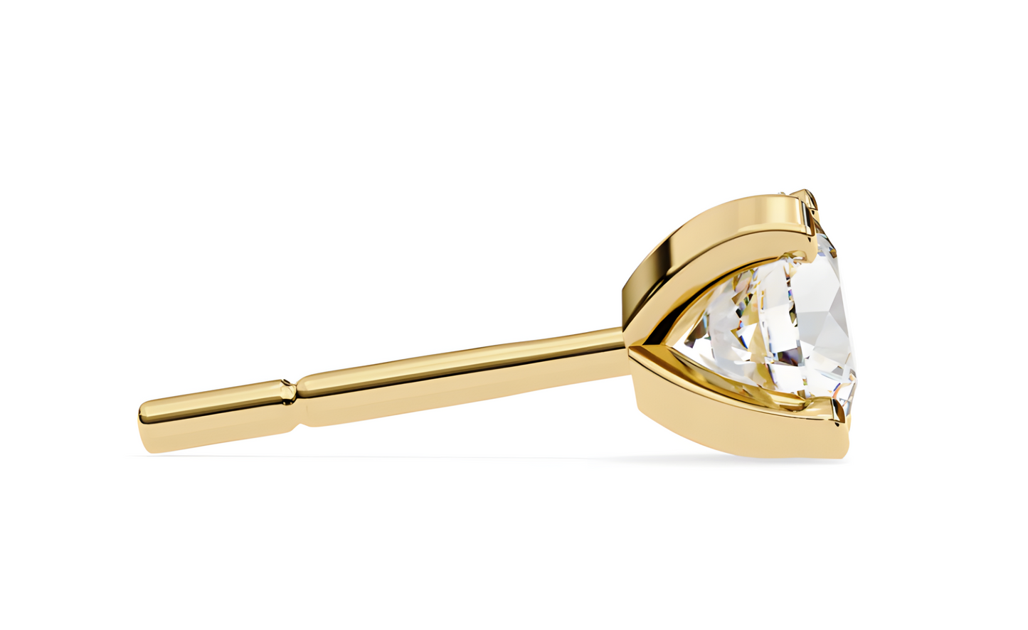 LGD Solitaire Ear Studs (2.40 cts) Round Stone DCER-3