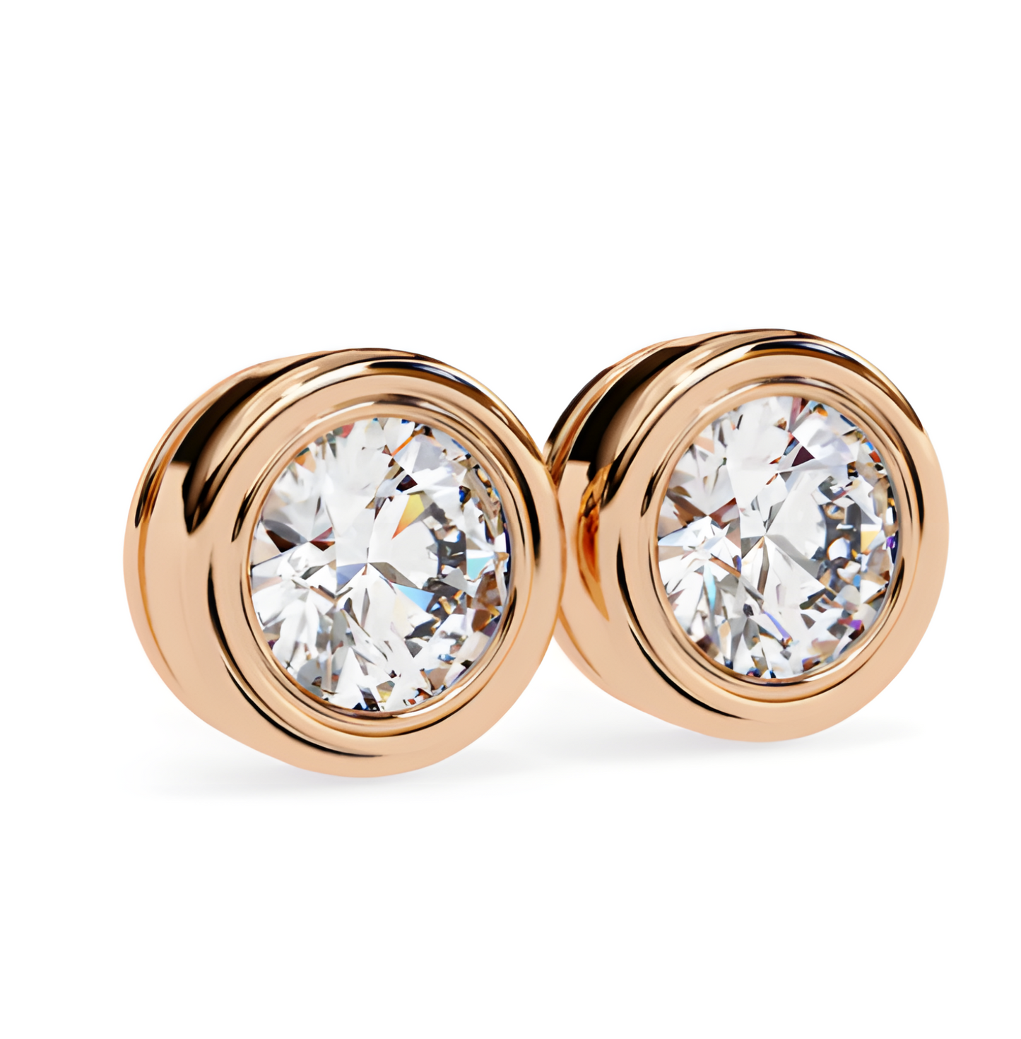 LGD Solitaire Ear Studs (2.20 cts) Round Stone DCER-5