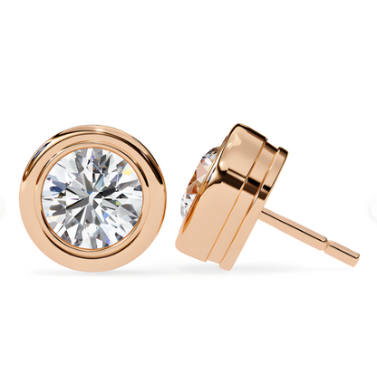 LGD Solitaire Ear Studs (2.20 cts) Round Stone DCER-5