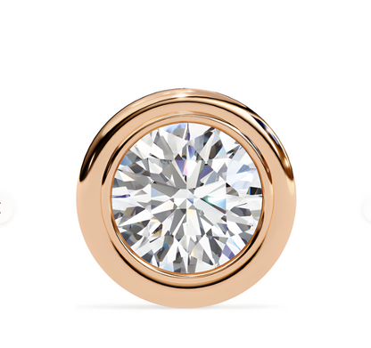 LGD Solitaire Ear Studs (2.20 cts) Round Stone DCER-5
