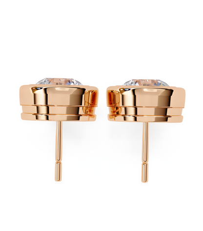 LGD Solitaire Ear Studs (2.20 cts) Round Stone DCER-5