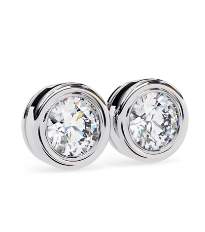 LGD Solitaire Ear Studs (2.20 cts) Round Stone DCER-5