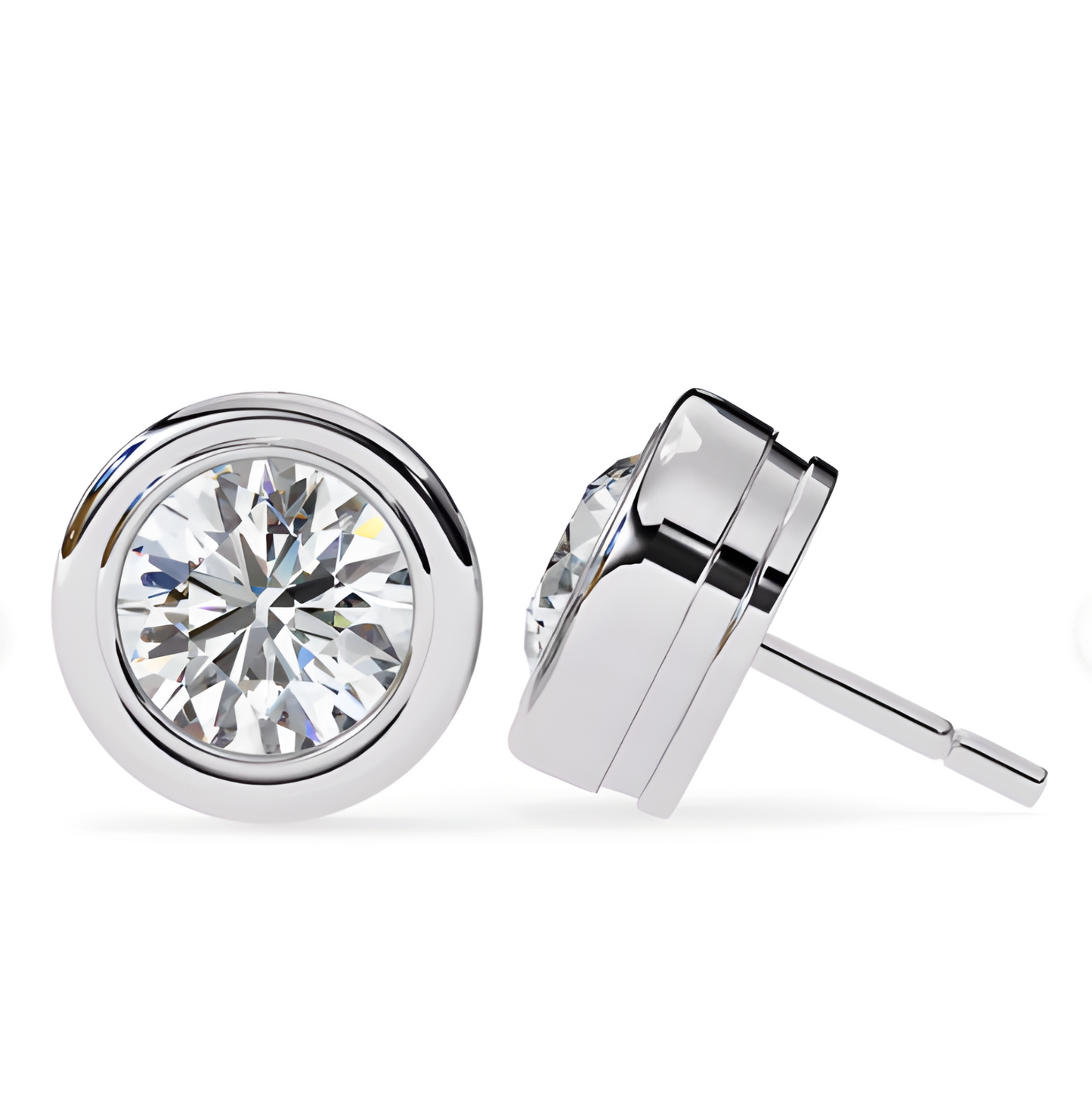 LGD Solitaire Ear Studs (2.20 cts) Round Stone DCER-5