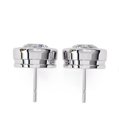 LGD Solitaire Ear Studs (2.20 cts) Round Stone DCER-5