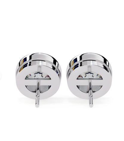 LGD Solitaire Ear Studs (2.20 cts) Round Stone DCER-5