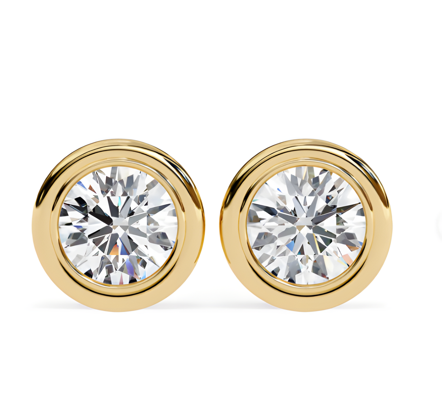LGD Solitaire Ear Studs (2.20 cts) Round Stone DCER-5