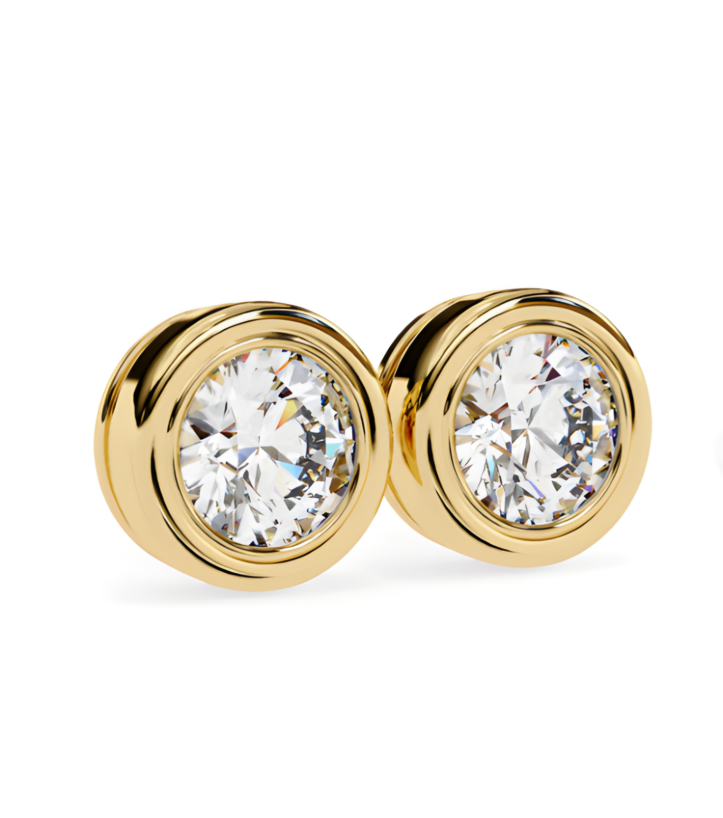 LGD Solitaire Ear Studs (2.20 cts) Round Stone DCER-5