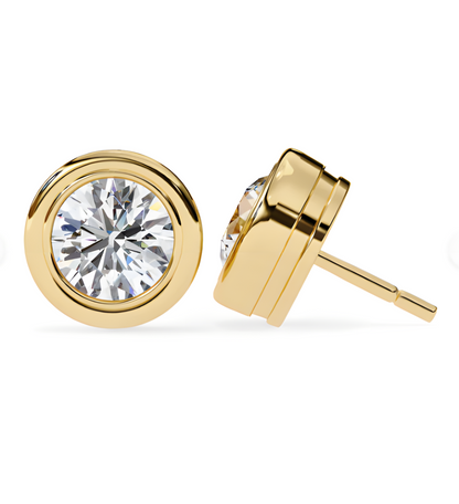 LGD Solitaire Ear Studs (2.20 cts) Round Stone DCER-5
