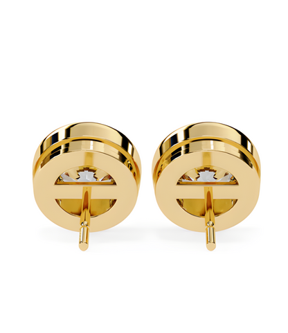 LGD Solitaire Ear Studs (2.20 cts) Round Stone DCER-5