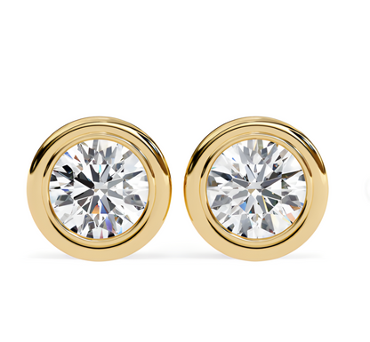 LGD Solitaire Ear Studs (2.20 cts) Round Stone DCER-5