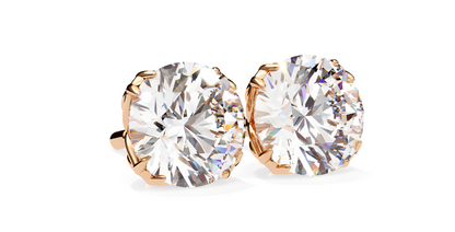 LGD Solitaire Ear Studs (2.10 cts) Round Stone DCER-7