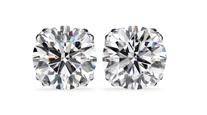 LGD Solitaire Ear Studs (2.10 cts) Round Stone DCER-7