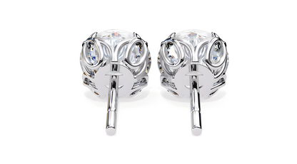 LGD Solitaire Ear Studs (2.10 cts) Round Stone DCER-7