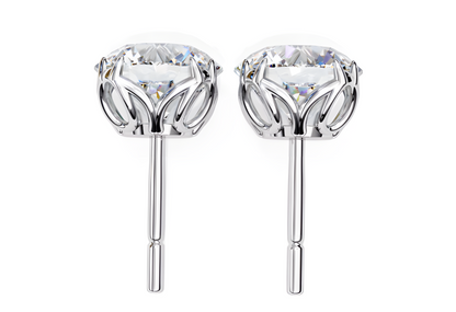 LGD Solitaire Ear Studs (2.10 cts) Round Stone DCER-7