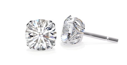 LGD Solitaire Ear Studs (2.10 cts) Round Stone DCER-7