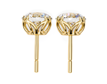 LGD Solitaire Ear Studs (2.10 cts) Round Stone DCER-7