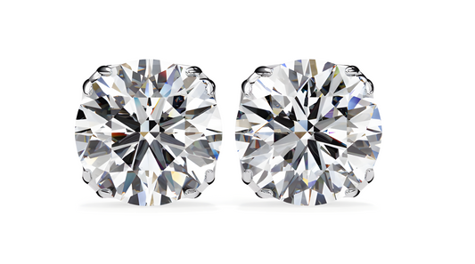 LGD Solitaire Ear Studs (2.10 cts) Round Stone DCER-7